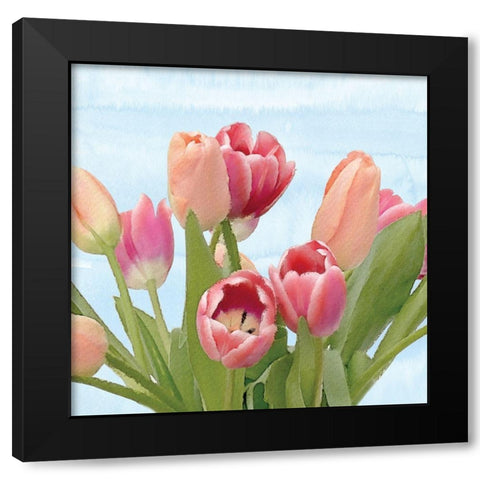Fresh Spring Tulips IV Black Modern Wood Framed Art Print with Double Matting by Bluebird Barn