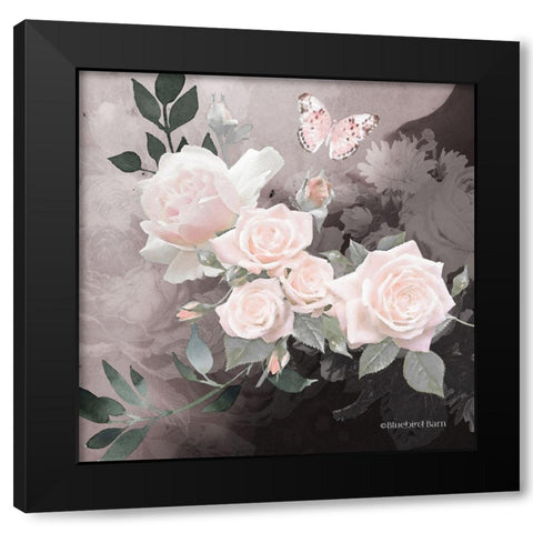 Noir Roses I Black Modern Wood Framed Art Print by Bluebird Barn
