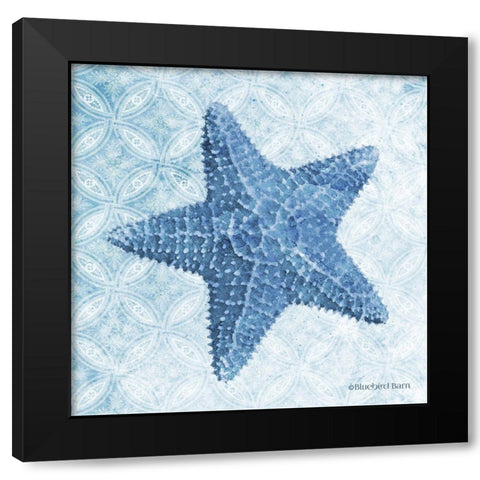 Starfish I Black Modern Wood Framed Art Print with Double Matting by Bluebird Barn