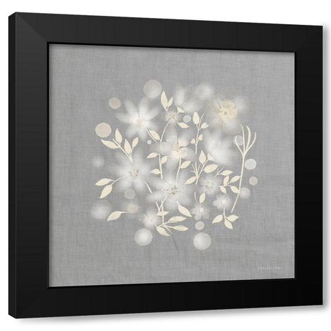 Flower Bunch on Linen III    Black Modern Wood Framed Art Print by Bluebird Barn