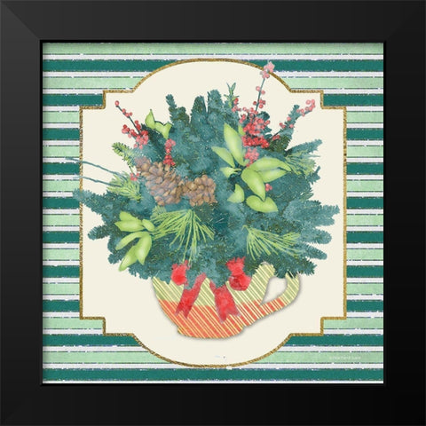 Evergreen Centerpiece II   Black Modern Wood Framed Art Print by Bluebird Barn