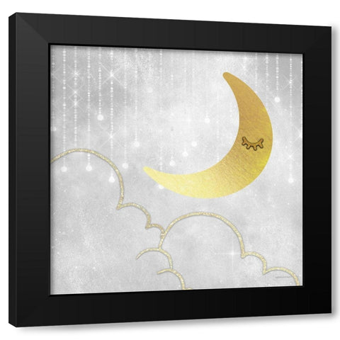 Gold Moon      Black Modern Wood Framed Art Print with Double Matting by Bluebird Barn