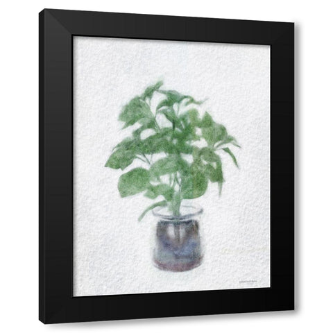 Basil Jar    Black Modern Wood Framed Art Print by Bluebird Barn