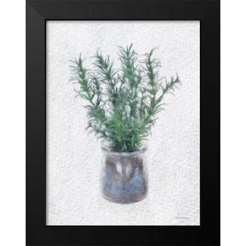 Rosemary Jar Black Modern Wood Framed Art Print by Bluebird Barn