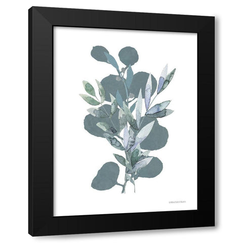 Watercolor Greenery Series     Black Modern Wood Framed Art Print by Bluebird Barn