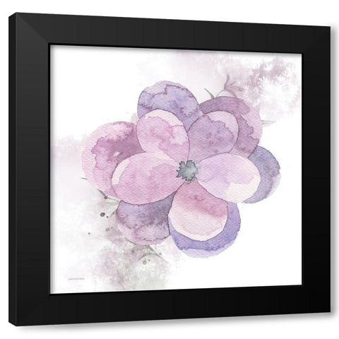 Cottage Pansy Black Modern Wood Framed Art Print with Double Matting by Bluebird Barn