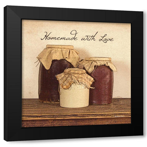Homemade with Love Black Modern Wood Framed Art Print by Boyer, Susie