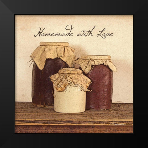Homemade with Love Black Modern Wood Framed Art Print by Boyer, Susie