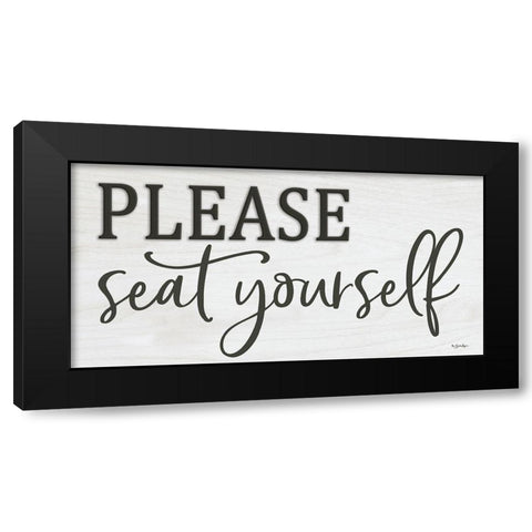 Please Seat Yourself Black Modern Wood Framed Art Print with Double Matting by Boyer, Susie