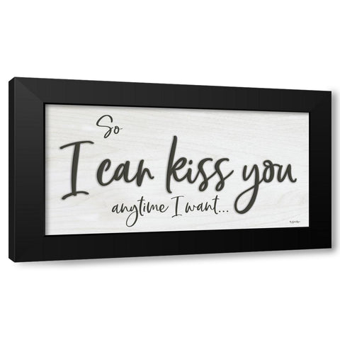 I Can Kiss You Black Modern Wood Framed Art Print with Double Matting by Boyer, Susie