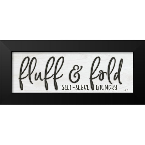 Fluff and Fold Black Modern Wood Framed Art Print by Boyer, Susie