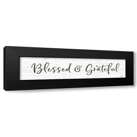 Blessed And Grateful    Black Modern Wood Framed Art Print by Boyer, Susie