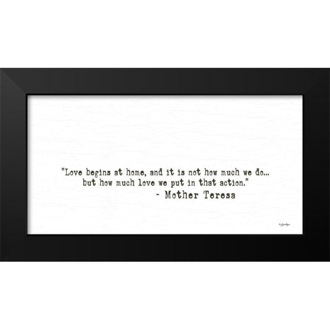 Love Begins at Home   Black Modern Wood Framed Art Print by Boyer, Susie