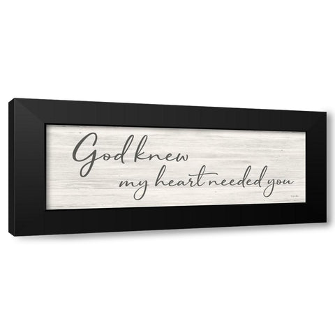 God Knew Black Modern Wood Framed Art Print by Boyer, Susie