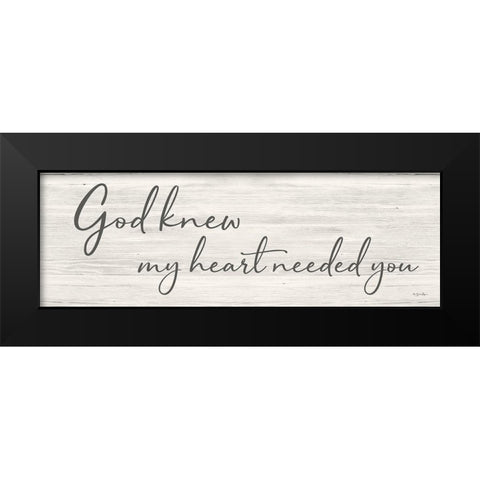 God Knew Black Modern Wood Framed Art Print by Boyer, Susie