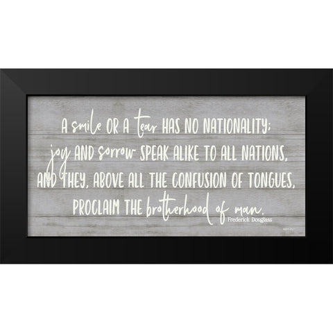 A Smile or a Tear Black Modern Wood Framed Art Print by Boyer, Susie