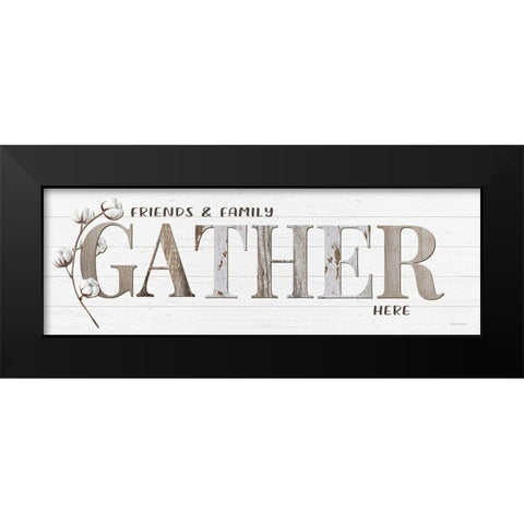 Friends And Family Gather Here Black Modern Wood Framed Art Print by Boyer, Susie