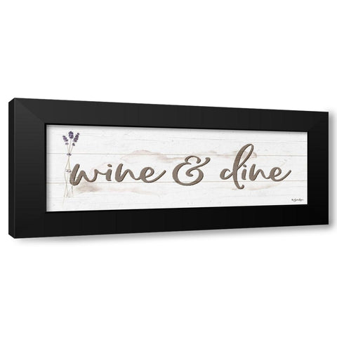 Wine And Dine Black Modern Wood Framed Art Print by Boyer, Susie