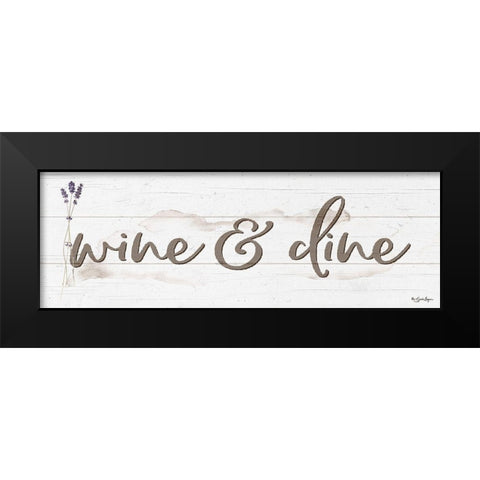 Wine And Dine Black Modern Wood Framed Art Print by Boyer, Susie