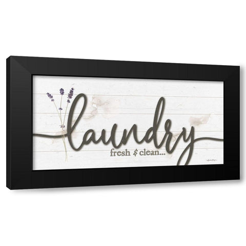 Laundry Fresh And Clean Black Modern Wood Framed Art Print by Boyer, Susie