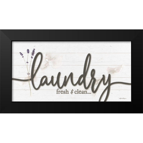 Laundry Fresh And Clean Black Modern Wood Framed Art Print by Boyer, Susie