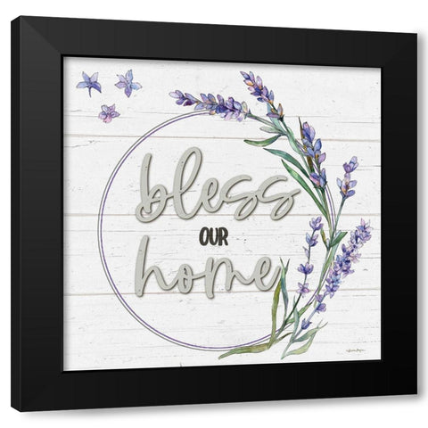 Bless Our Home Black Modern Wood Framed Art Print by Boyer, Susie