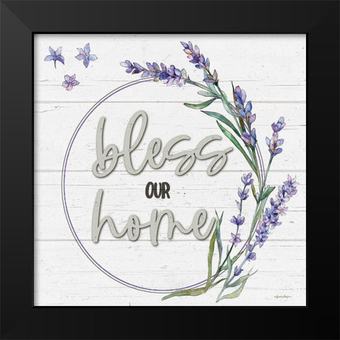 Bless Our Home Black Modern Wood Framed Art Print by Boyer, Susie
