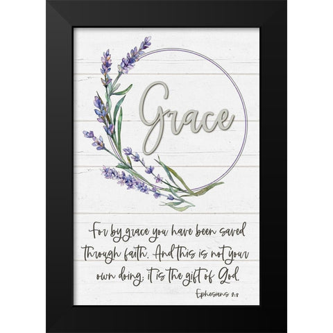 Grace Black Modern Wood Framed Art Print by Boyer, Susie