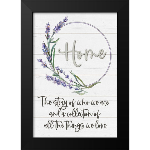 Home Black Modern Wood Framed Art Print by Boyer, Susie