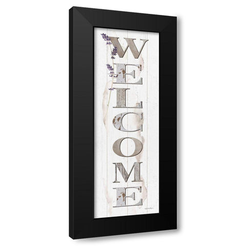 Welcome Black Modern Wood Framed Art Print by Boyer, Susie