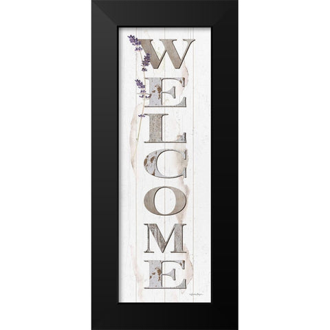 Welcome Black Modern Wood Framed Art Print by Boyer, Susie