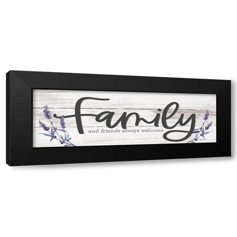 Family and Friends Always Welcome Black Modern Wood Framed Art Print with Double Matting by Boyer, Susie