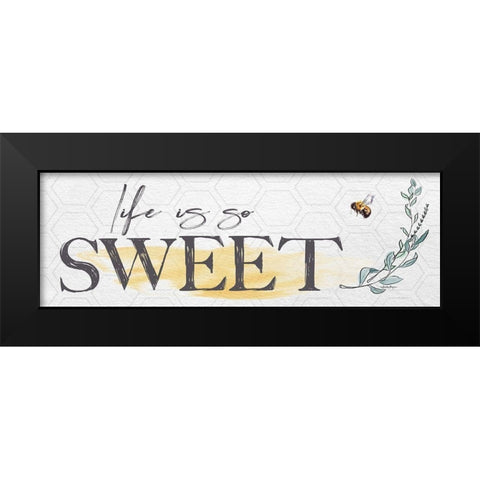 Life is So Sweet Black Modern Wood Framed Art Print by Boyer, Susie