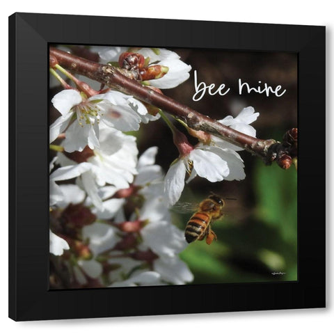 Bee Mine Black Modern Wood Framed Art Print by Boyer, Susie