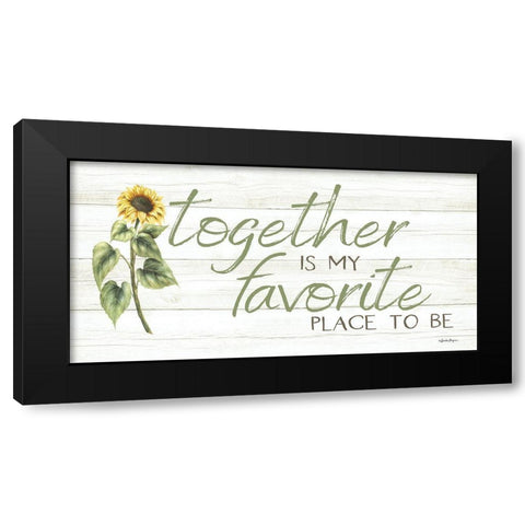 Together is My Favorite Place to Be Black Modern Wood Framed Art Print by Boyer, Susie