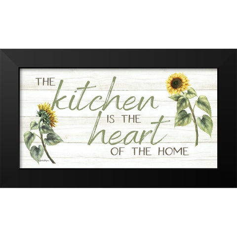 The Kitchen is the Heart of the Home Black Modern Wood Framed Art Print by Boyer, Susie