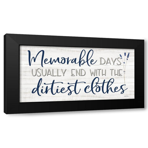 Memorable Days Black Modern Wood Framed Art Print by Boyer, Susie