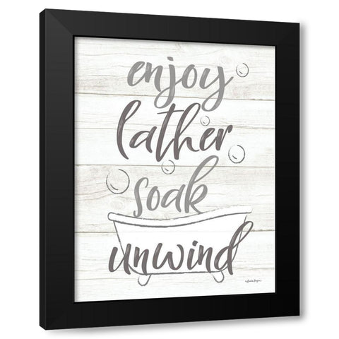 Time in the Tub Black Modern Wood Framed Art Print by Boyer, Susie