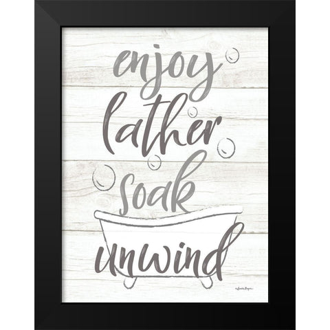 Time in the Tub Black Modern Wood Framed Art Print by Boyer, Susie