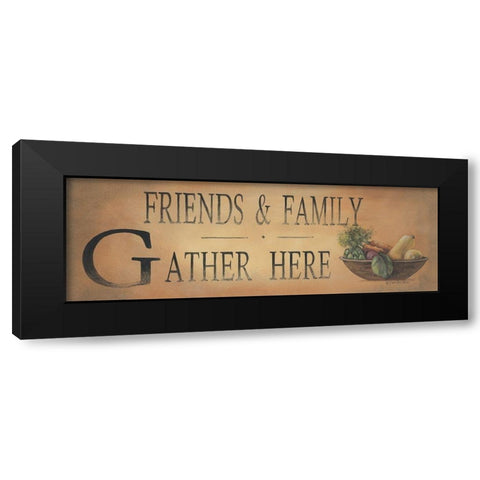 Friends And Family Black Modern Wood Framed Art Print by Britton, Pam