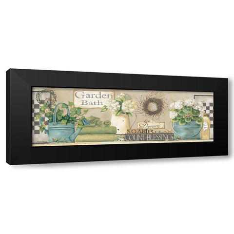 Garden Bath Black Modern Wood Framed Art Print with Double Matting by Britton, Pam