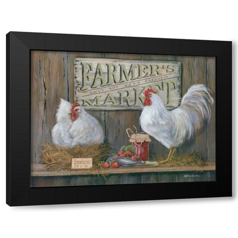 Farmers Market Black Modern Wood Framed Art Print with Double Matting by Britton, Pam