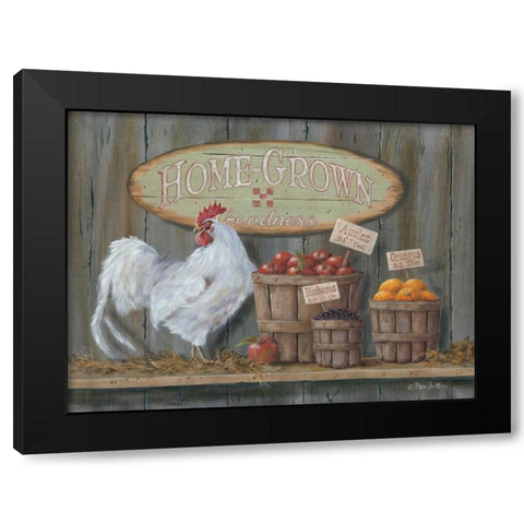 Homegrown Goodness Black Modern Wood Framed Art Print with Double Matting by Britton, Pam