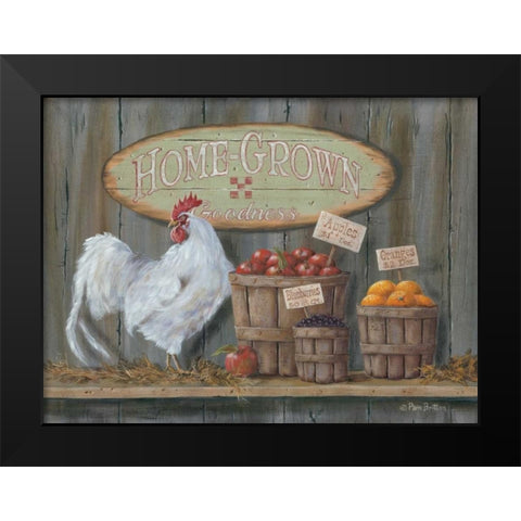 Homegrown Goodness Black Modern Wood Framed Art Print by Britton, Pam