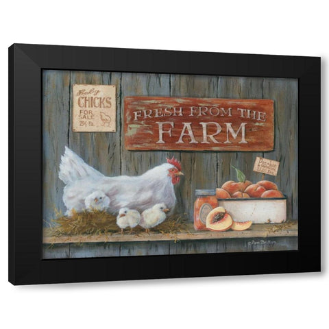 Fresh from the Farm Black Modern Wood Framed Art Print by Britton, Pam