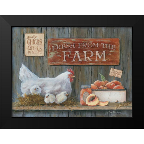 Fresh from the Farm Black Modern Wood Framed Art Print by Britton, Pam