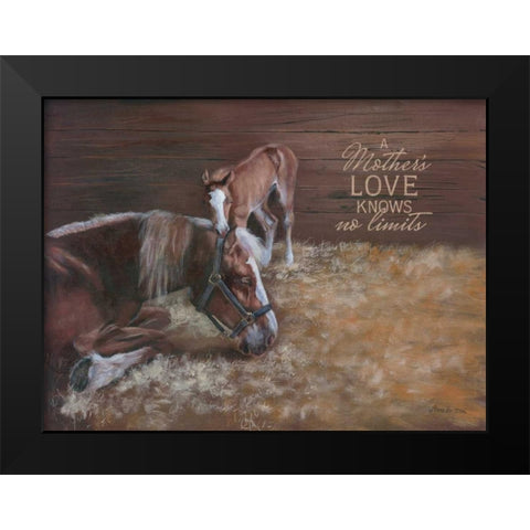 A Mothers Love Black Modern Wood Framed Art Print by Britton, Pam