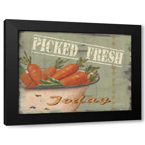 Picked Fresh Black Modern Wood Framed Art Print with Double Matting by Britton, Pam