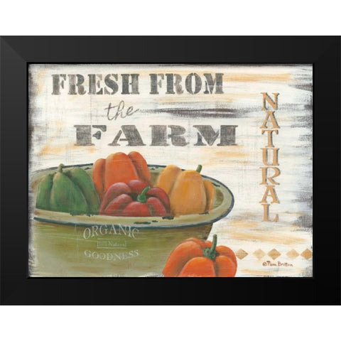 Fresh from the Farm Black Modern Wood Framed Art Print by Britton, Pam