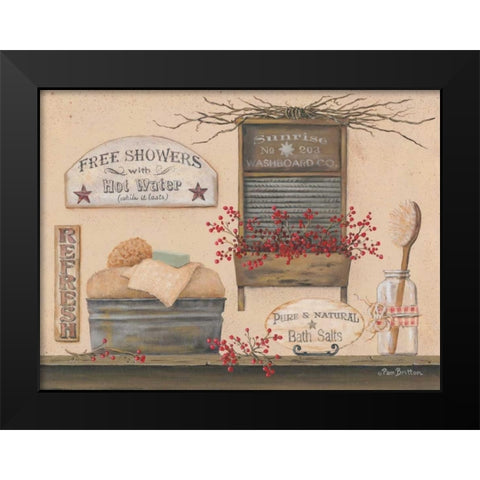 Free Showers Black Modern Wood Framed Art Print by Britton, Pam